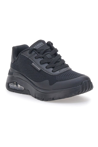 Črni veganski superge s platformo Skechers Uno Flex - Spring On Air