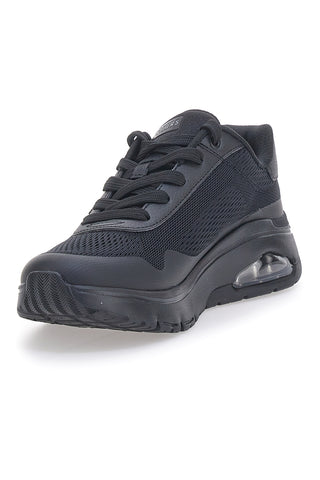 Črni veganski superge s platformo Skechers Uno Flex - Spring On Air