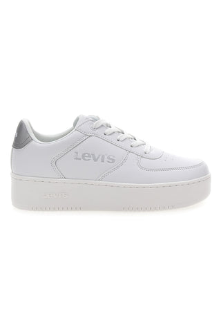 Bele in srebrne superge s platformo LEVI'S NEW UNION BOLD