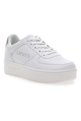 Bele in srebrne superge s platformo LEVI'S NEW UNION BOLD