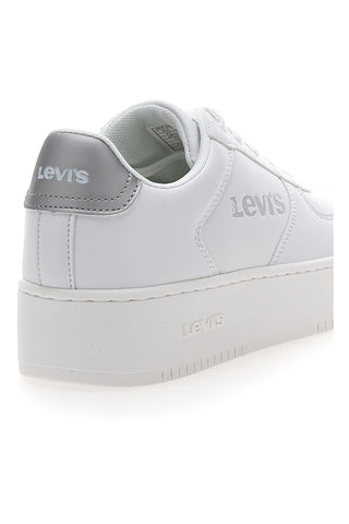 Bele in srebrne superge s platformo LEVI'S NEW UNION BOLD