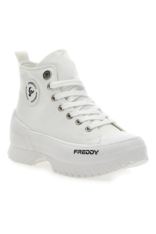 Visoke bele superge s platformo FREDDY FY7602