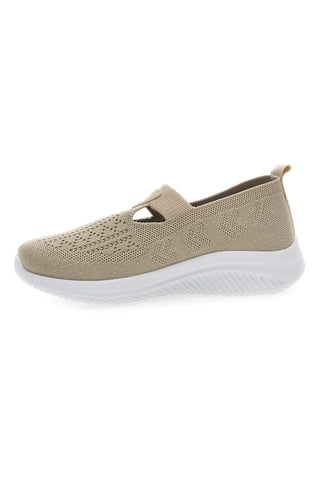 Bež superge Slip On z zgornjim delom z vezenim učinkom CANGURO CA1227