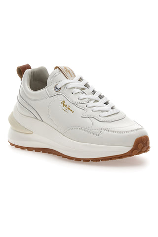 Bele superge s platformo in usnjenim zgornjim delom PEPE JEANS WINSLOW ACTION M