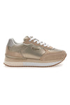 Sneakers Oro z usnjenimi detajli in kontrastnimi vezalkami PEPE JEANS RUSPER SHINE
