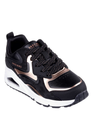Črni športni copati z metalnimi detajli in podplatom Air Skechers Uno Gen1 Color Surge