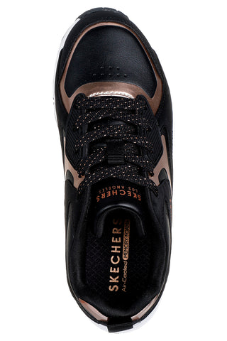Črni športni copati z metalnimi detajli in podplatom Air Skechers Uno Gen1 Color Surge