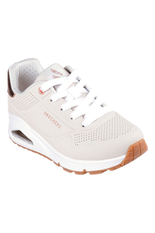 Bež superge z roza zlato detajli in podplatom Air Skechers Uno Gen1 Shimmer Away