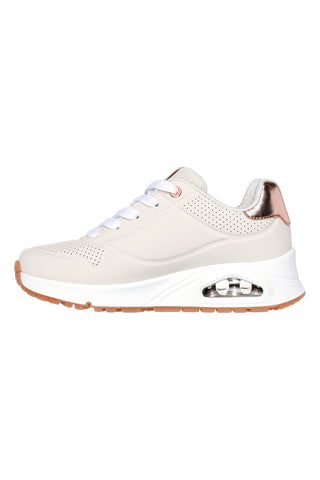 Bež superge z roza zlato detajli in podplatom Air Skechers Uno Gen1 Shimmer Away