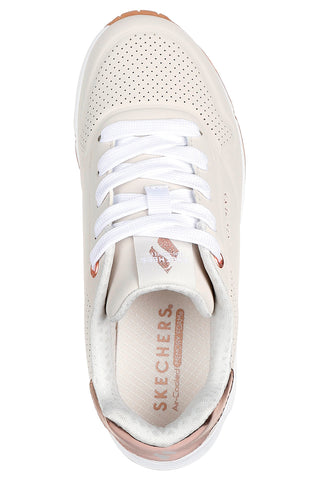 Bež superge z roza zlato detajli in podplatom Air Skechers Uno Gen1 Shimmer Away