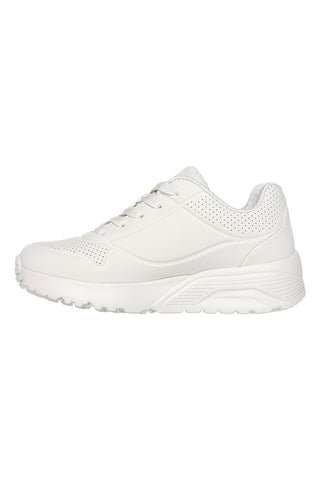Bele superge z metalnimi srčki Skechers Uno Lite Metallic Love