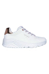 Bele superge z zlatimi detajli Skechers Uno Lite