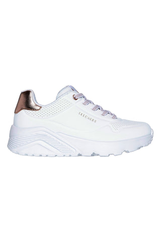 Bele superge z zlatimi detajli Skechers Uno Lite