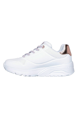 Bele superge z zlatimi detajli Skechers Uno Lite