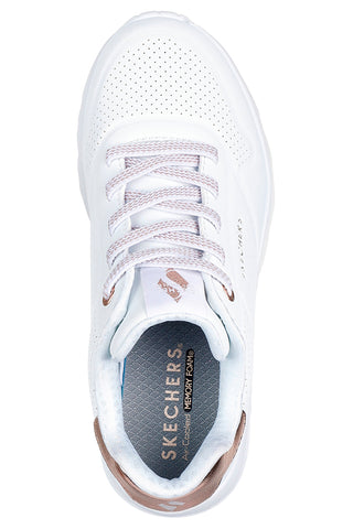Bele superge z zlatimi detajli Skechers Uno Lite