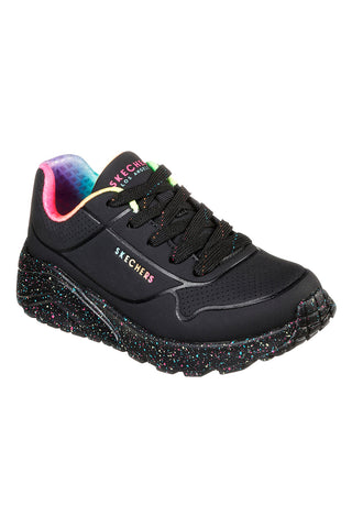 Črni superge s podplatom rainbow speckle Skechers Uno Lite Rainbow Speckle
