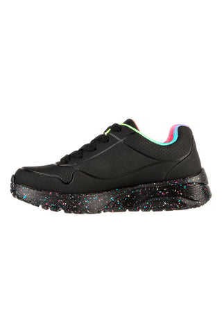 Črni superge s podplatom rainbow speckle Skechers Uno Lite Rainbow Speckle