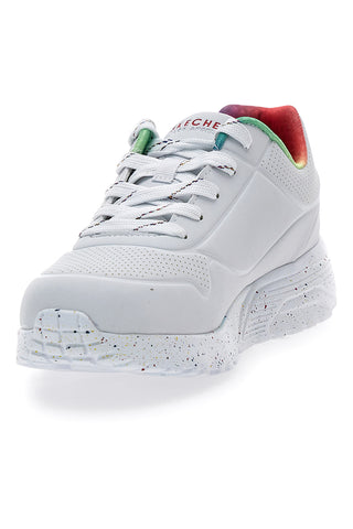 Bele superge z mavrično podplatom Skechers Uno Lite Rainbow Speckle