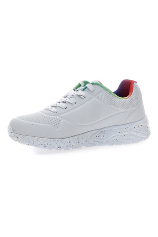 Bele superge z mavrično podplatom Skechers Uno Lite Rainbow Speckle