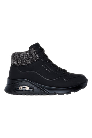Črni visoki superge z mrežastim vratom Skechers Uno Gen1 Darling Daze