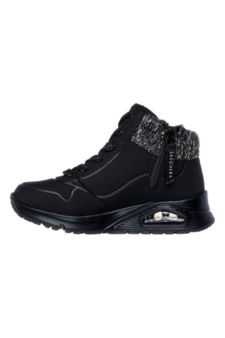 Črni visoki superge z mrežastim vratom Skechers Uno Gen1 Darling Daze