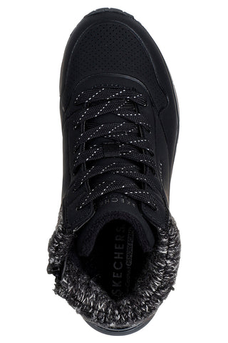 Črni visoki superge z mrežastim vratom Skechers Uno Gen1 Darling Daze