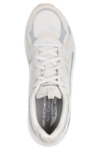 Bež in sive superge s podplatom Skechers Arch Fit 2 Vintage Luxe