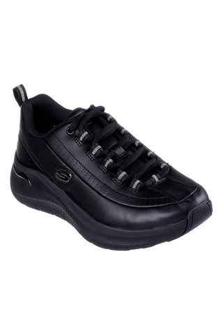 Črni usnjeni čevlji s podplatom Skechers ARCH FIT 2.0 STAR BOUND