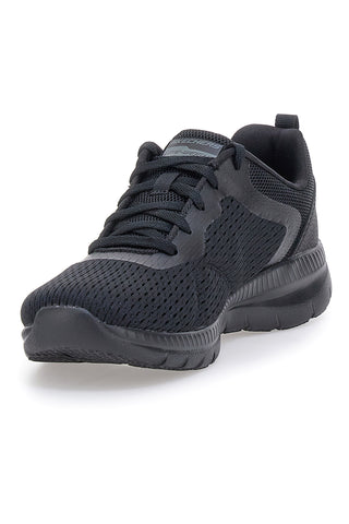 Lahki črni čevlji iz mrežastega materiala z Memory Foam Skechers Bountiful Quick Path