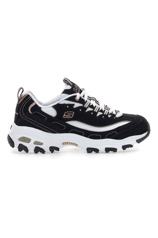 Črni superge z roza zlato detajli in Memory Foam Skechers D'Lites Devoted Fan