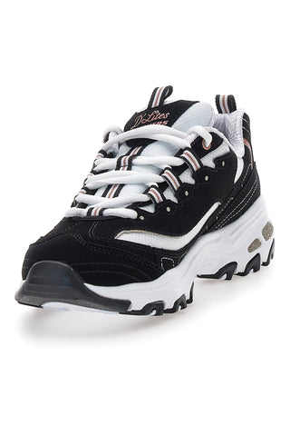 Črni superge z roza zlato detajli in Memory Foam Skechers D'Lites Devoted Fan