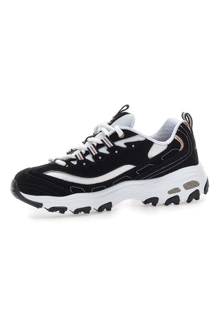 Črni superge z roza zlato detajli in Memory Foam Skechers D'Lites Devoted Fan