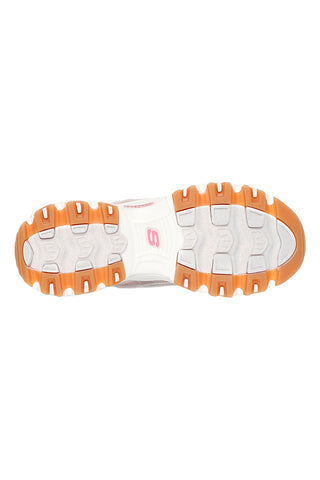 Bele superge z lila detajli in spominsko peno Skechers D'Lites Dazzling Shine