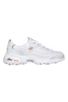 Bele superge z zlatimi detajli in Memory Foam Skechers D'Lites Fresh Start