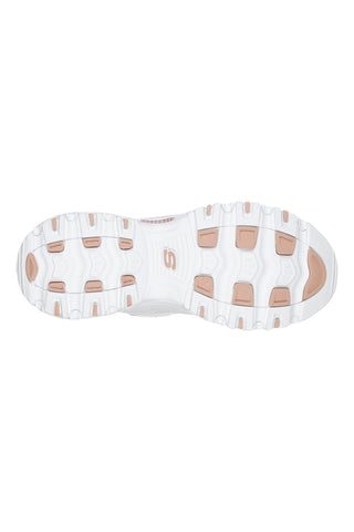 Bele superge z zlatimi detajli in Memory Foam Skechers D'Lites Fresh Start