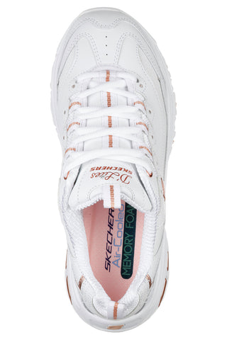 Bele superge z zlatimi detajli in Memory Foam Skechers D'Lites Fresh Start