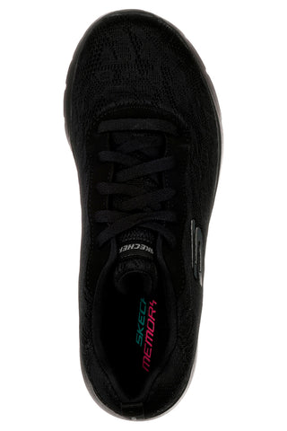 Črni športni čevlji z mrežastim cvetličnim vzorcem in Memory Foam Skechers Dynamight 2.0 Homespun