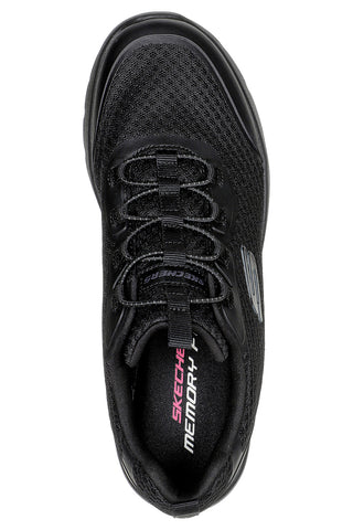 Lahke črne superge z elastičnimi vezalkami Skechers Dynamight 2.0 Social Orbit