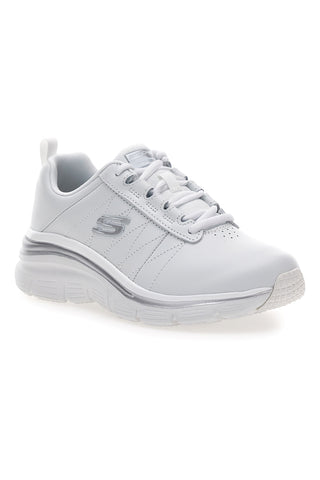 Bele usnjene superge z Memory Foam Skechers Fashion Fit Effortless