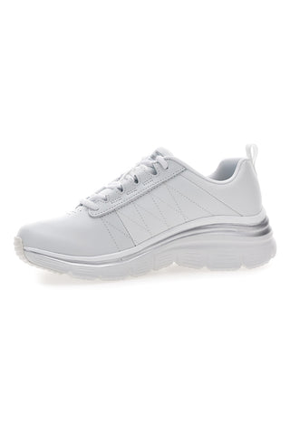 Bele usnjene superge z Memory Foam Skechers Fashion Fit Effortless