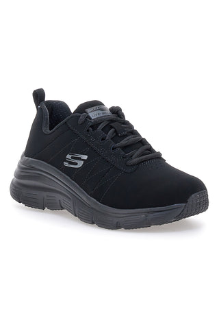 Črni superge s platformo in Memory Foam Skechers FASHION FIT TRUE FEELS