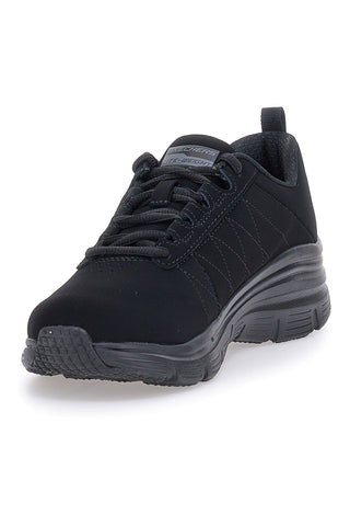 Črni superge s platformo in Memory Foam Skechers FASHION FIT TRUE FEELS