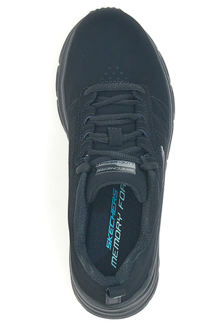 Črni superge s platformo in Memory Foam Skechers FASHION FIT TRUE FEELS