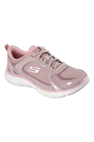 Roza mrežaste superge z memory peno Skechers Flex Appeal 5.0 Retro Rush