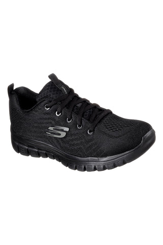 Črni športni copati iz mrežastega materiala z Memory Foam Skechers Graceful Get Connected
