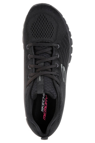 Črni športni copati iz mrežastega materiala z Memory Foam Skechers Graceful Get Connected