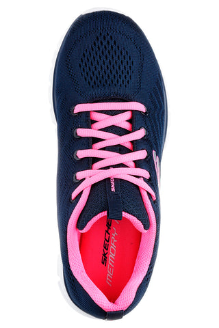 Modri športni copati z roza detajli iz mrežastega materiala in spominsko peno Skechers Graceful Get Connected