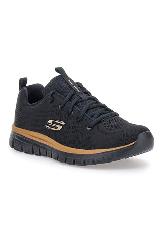 Črni mrežasti superge z Memory Foam Skechers Graceful Get Connected