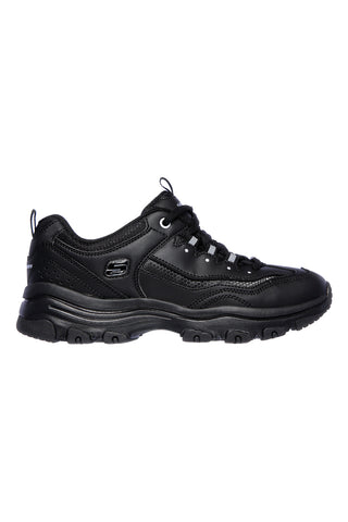 Črni usnjeni superge z Memory Foam Skechers Iconic Unabashed
