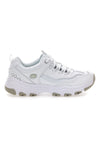 Bele usnjene superge z Memory Foam Skechers Iconic Unabashed